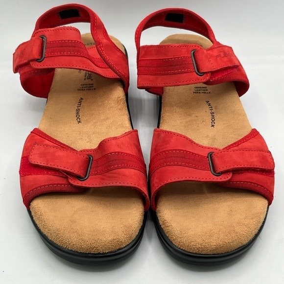 Spring Step Flexus Danila Red Hook and Loop Leather Sandals EU42 US 10.5-11 - Picture 7 of 12
